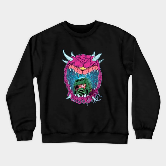 That's One Doomed Space Marine Crewneck Sweatshirt by JasonDove